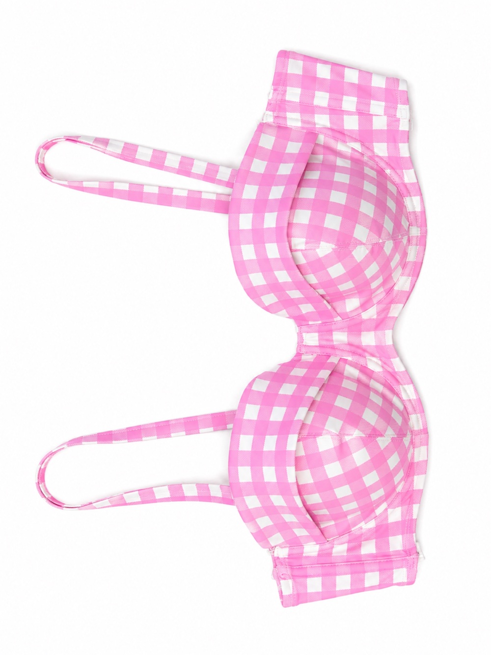 Adore Me Pink Gingham Underwire Bikini Top 38DD - Picture 2 of 2
